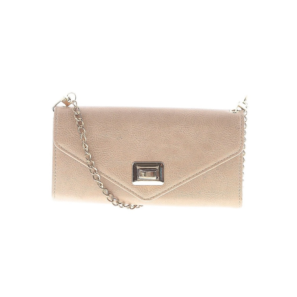 Elegant Taupe Clutch with Chain Strap